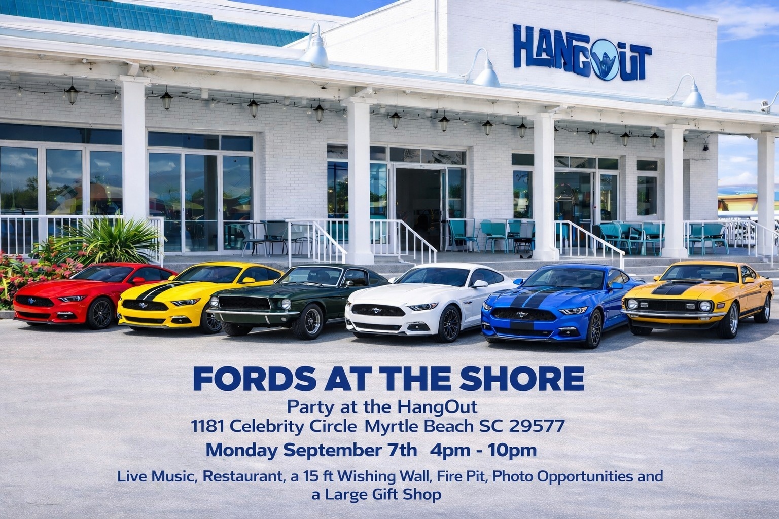 Ford lineup outside The Hangout in Myrtle Beach