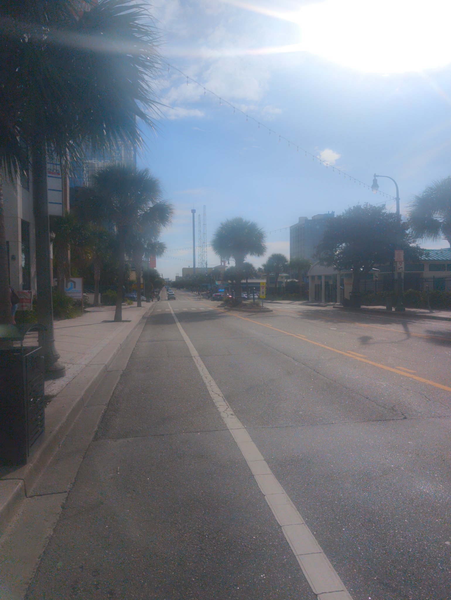 Ocean Boulevard street near the water during a high-tide window