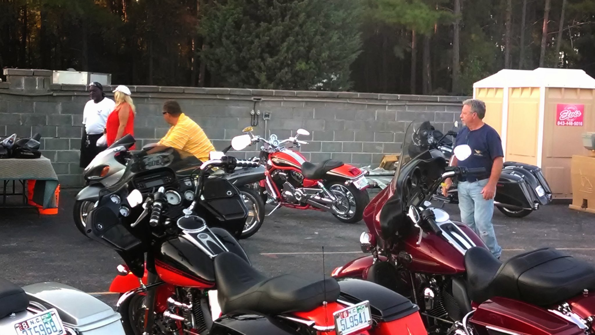 Bikes lined up during rally week