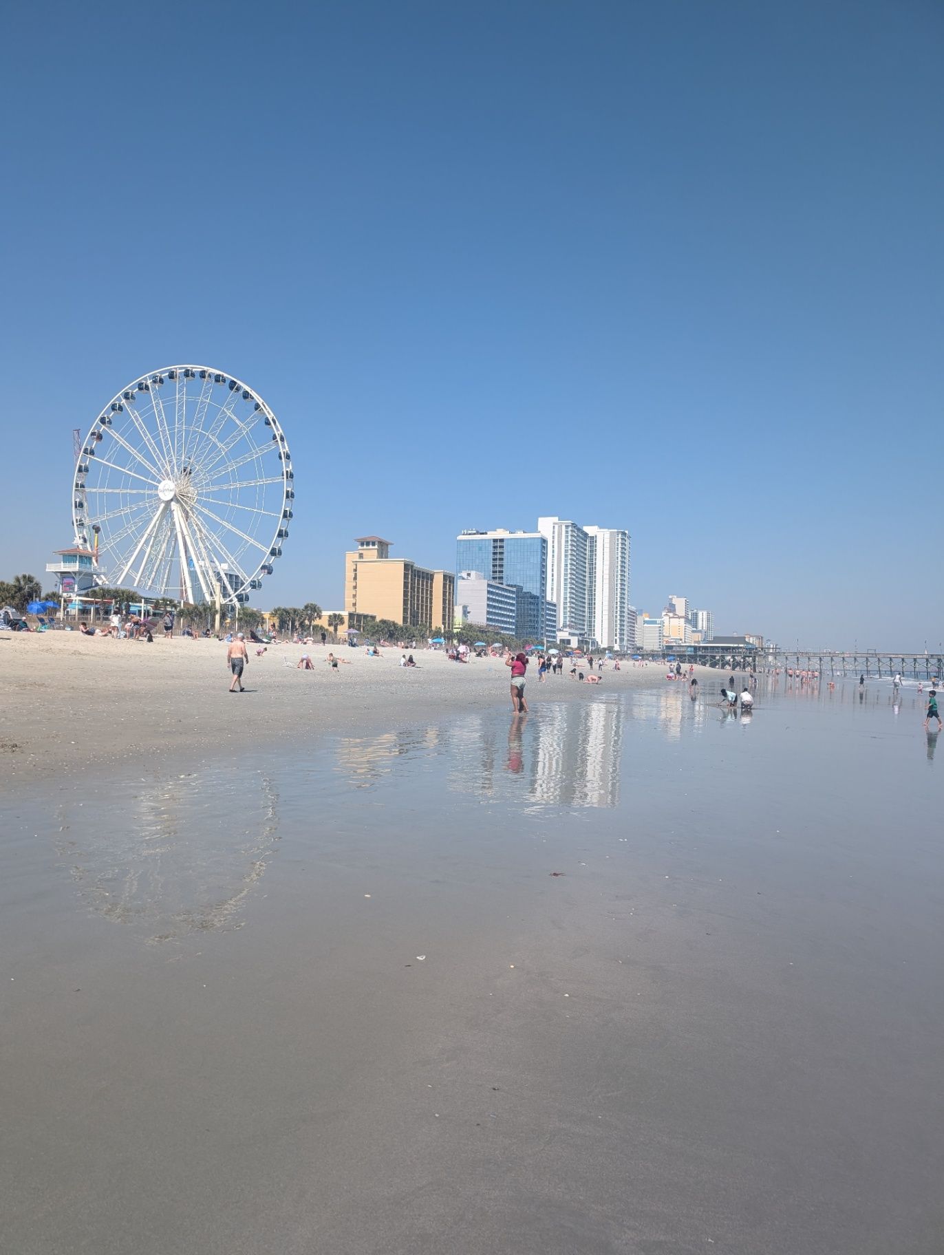 Myrtle Beach shoreline looking toward the SkyWheel